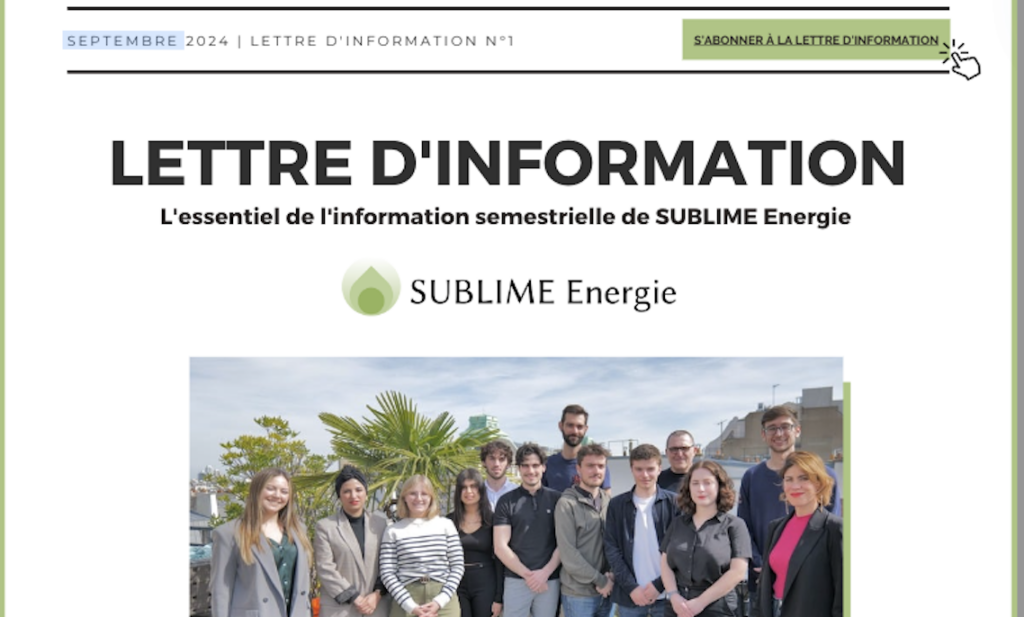 Lettre d’information N°1